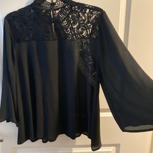Black Lace Blouse